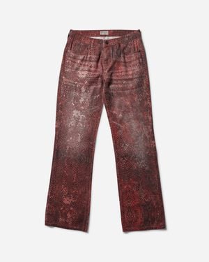 Guess S Printed Straight Trousers Petite - Red