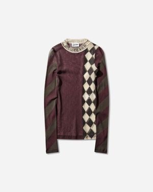 Jean Paul Gaultier Women S Patchwork Top - Purple