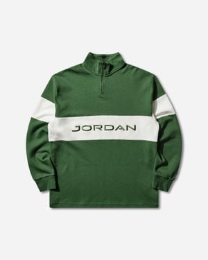 Nike Men S Sport Dri-fit 1/4-zip Golf Top Forest / Sail - Green