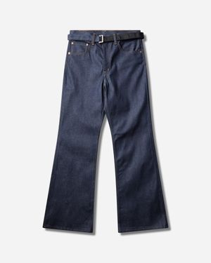 Levi's Sacai Belted Flare Trousers Rigid - Blue
