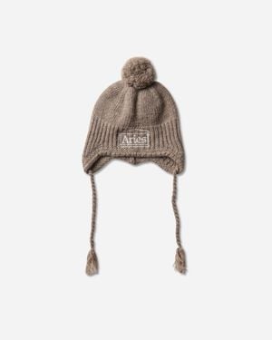 Aries Chunky Knit Pom Pom Beanie - White