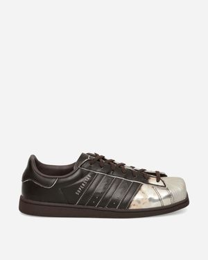adidas Women S Superstar Sq Trainers Aurora Coffee / Silver Metallic / Cream White - Brown
