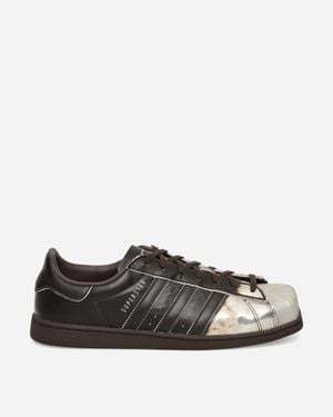 adidas Women S Superstar Sq Sneakers Aurora Coffee / Silver Metallic / Cream White - Brown