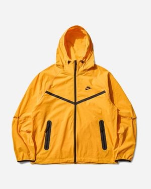 Nike Men S Tech Woven Windrunner Full-zip Jacket Sundial - Yellow