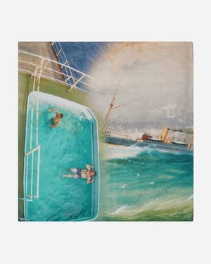 Serapis Tanker Pool Pillow Case - Green