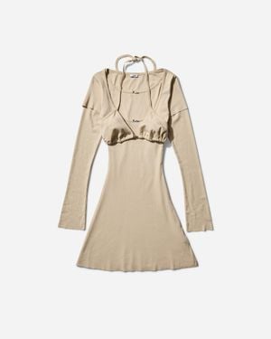 Abra Women S Overlayered Dress - Natural