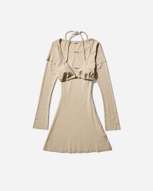 Abra Women S Overlayered Dress - Natural