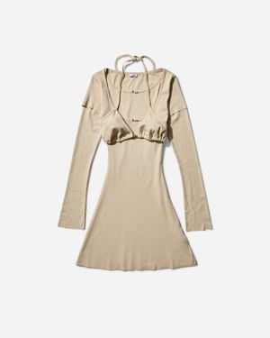 Abra Women S Overlayered Dress - Natural