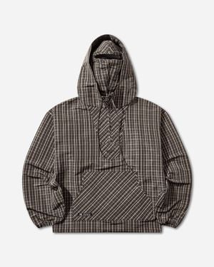 Umbro Checked Masked Anorak Dark - Gray