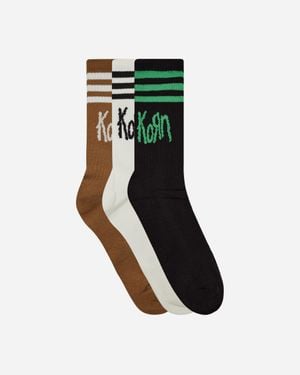 adidas Korn 3-pack Socks Off White / Black / Brown Desert - Multicolour