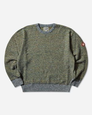 Cav Empt S Mix Colours Border Knit Jumper - Green