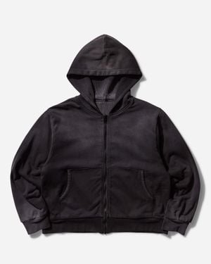 1017 ALYX 9SM S Garment Dye Reversible Zip-Up Hoodie Washed - Black