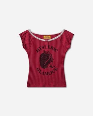 Hysteric Glamour S Strawberry Freak Baby T-Shirt - Red