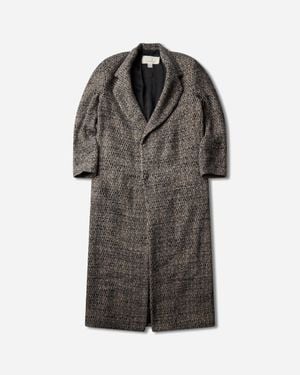 ERL Textured Wool Overcoat - Black