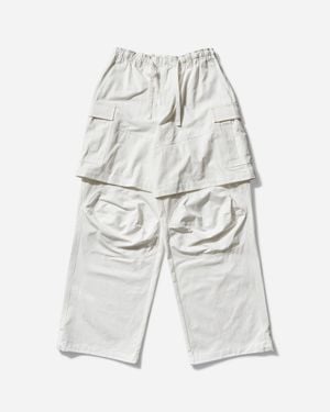 DingYun Zhang Double Cargo Trousers - White
