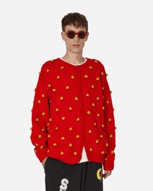 Sky High Farm Stuffies Strawberry Cardigan - Red