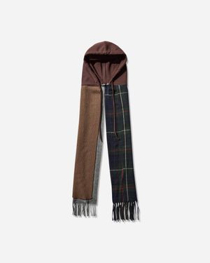 OTTOLINGER Deconstructed Hoodie Scarf / Grey - Brown
