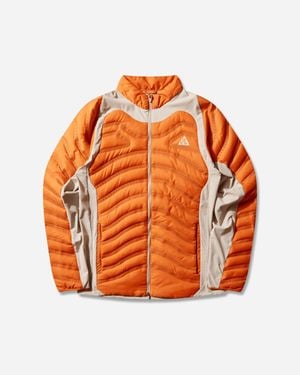 Nike Men S Acg Lava Loft Therma-fit Jacket Safety Orange / Cream Ii