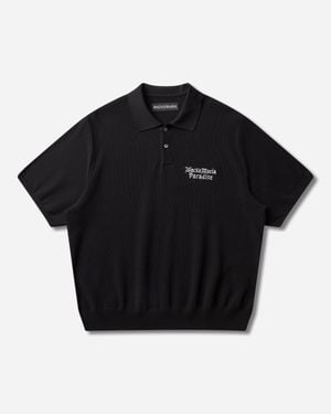 Wacko Maria S Knit Polo Shirt - Black