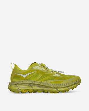 Hoka One One Satisfy Mafate Speed 4 Lite Trainers Sulfur - Green