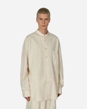 Tekla Birkenstock Stripes Longsleeve Shirt Wheat - Natural