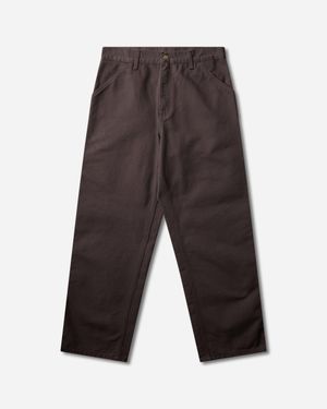 Carhartt Men S Single Knee Trousers Tobacco (rinsed) - Grey