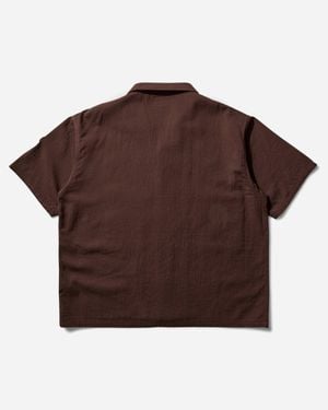 Cav Empt Men S Soft Cw Short Sleeve Open Shirt - Brown