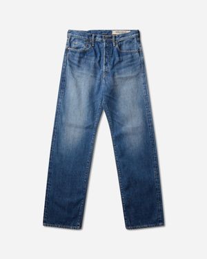 Kapital Men S 13.5oz Zimbabwe Denim 5p Monkey Th Trousers (processed) Washed Indigo - Blue