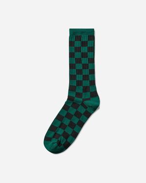 Vans Primary Check Socks Rain Forest - Green