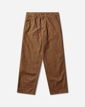 Carhartt Og Single Knee Trousers Hamilton (Stone Washed) - Brown