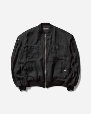 Undercover Women S Straps Bomber Jacket - Black