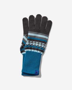 Asics Novalis Aquifolia Knit Gloves Anchor Grey / Sky - Blue