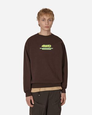 4 Worth Doing Experimental Studio Crewneck Sweatshirt - Brown