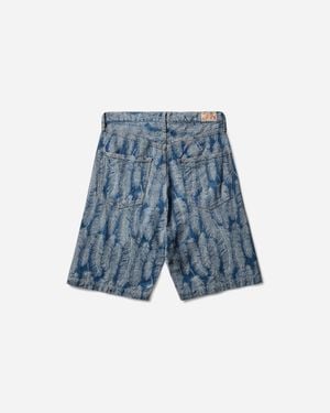 Kapital Men S 12oz Magpie Denim 5p Shorts Light Indigo - Blue