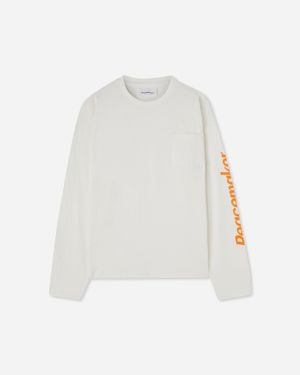 Oamc Peacemaker Men S Pocket Longsleeve T-shirt Snow - White