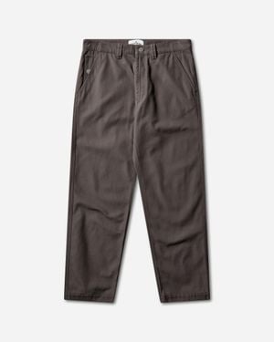 Stone Island S Cotton Canvas Trousers Charcoal - Grey