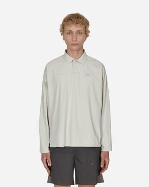 SLAM JAM Fila Redefined Longsleeve Polo Shirt - Grey