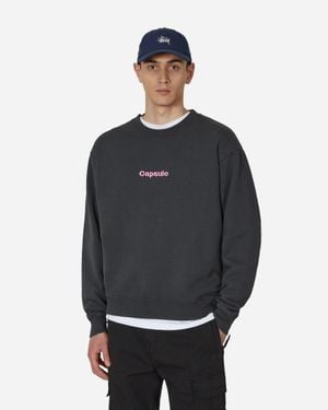 Capsule Classic Logo Crewneck Sweatshirt Washed - Gray