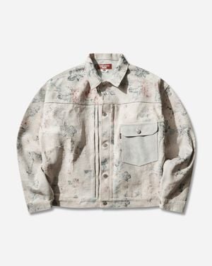 Junya Watanabe Men S Levi's Roses Type 1 Jacket Off White - Grey