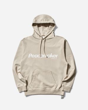 Oamc Peacemaker Flower Loose Fit Hoodie Sand - Natural