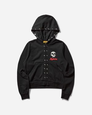 Hysteric Glamour Women S Skull Berry Zip Hoodie - Black