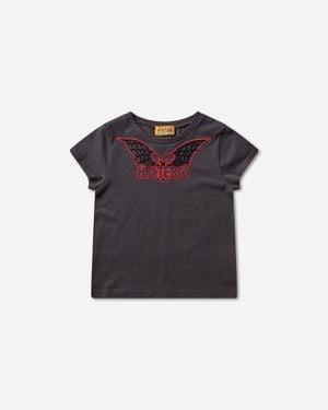 Hysteric Glamour S Bat Web Embroidered Baby T-Shirt - Blue