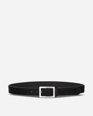 Neighborhood Hair-on Leather Belt - White