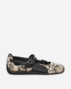 PUMA Women S Speedcat Ballet Snake Print Shoes / Vapor Gray - Black