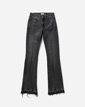 Guess S Flare Denim Trousers Used Sanded Wash - Black