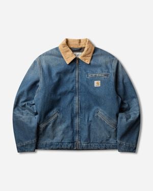 Carhartt Og Detroit Jacket Dusty H (Dark Used Wash) - Blue