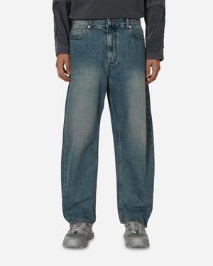 UNAFFECTED Curved Wide Denim Dark - Blue