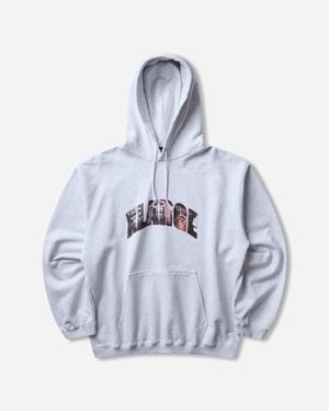X-Large Scream Logo Hoodie Ash - White