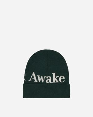 AWAKE NY Serif Logo Beanie Forest - Green