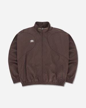 Umbro Mini Check Track Jacket - Brown